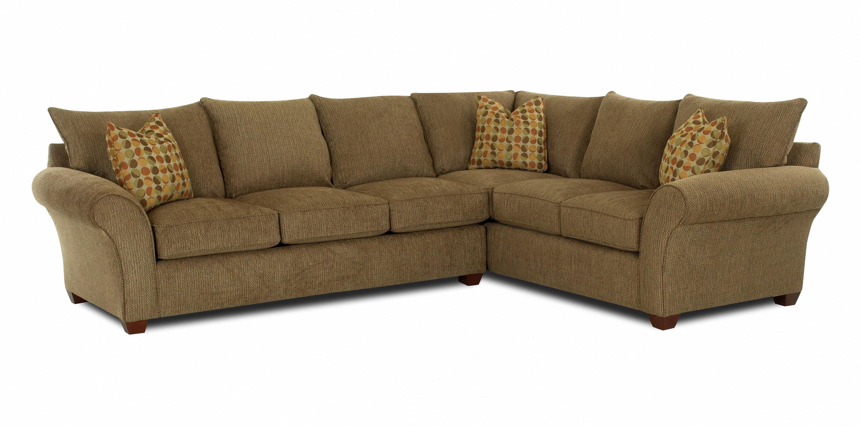Klaussner Fletcher Transitional 2 Piece Sectional Sofa Wayside